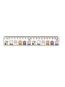 Kawaii Cartoon Pet Animal Print 20CM Acrylic Straight Ruler, Clear Transparent Measuring Ruler For Kids Teens, Lovely Animal Cat Dog Paw Design Ruler, Portable School Drawing Measuring Stationery Gift For Students - Single Piece - View 10