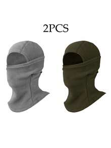 1pc/2pcs/3pcs Comfortable Warm Balaclava For Autumn/Winter, Unisex Windproof Soft Face Mask, Thickened Cold-Proof Head Cover, Face Protection Ski Mask, Fleece Lined Full Face Mask Scarf For Outdoor Sports, Hiking, Fishing And Cycling, Breathable Head Accessory - Multicolor - View 12