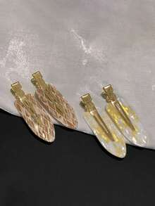 12/6/3/1pc Gold Seamless Hair Clips, Side Bangs Clips, Suitable For Face Washing, Makeup And Masking, Straight Duckbill Hair Clips, Suitable For Daily Use - Multicolor - View 9