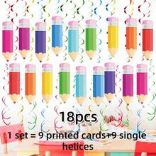 Colorful Cartoon Shaped Hanging Ornaments, Classroom Decoration Pendant Set To Create New Semester Atmosphere - A - View 11