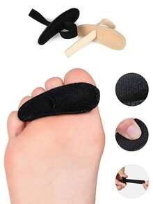 2 Pairs Adjustable Toe Separators, Soft Forefoot Cushion Pads, Relieve Toe Squeezing - Black - View 3