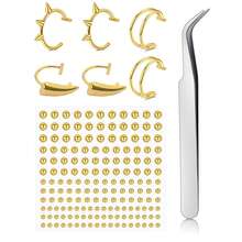 180pcs Waterproof Faux Piercing Set - Self-Adhesive Lip, Eyebrow, Nose And Navel Rings - 180pcs(1 Sticker) - View 25