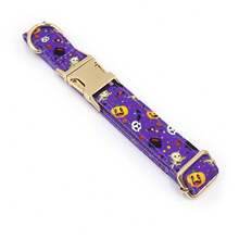 New Cute Adjustable Halloween Pet Dog Collar, Zinc Alloy Buckle, Easy To Fasten And Quick Release, Suitable For Halloween Party (Due To Fabric And Handmade Production, Color May Vary Slightly, Randomly Sent) - Multicolor - View 2