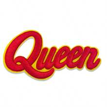 1pc/4pcs Multi-Color "Queen" Letter 3D Computer Embroidered Fabric Patch, Iron-On Embroidery Patch, Suitable For Jeans, Hats, Jackets, Backpacks - Holiday Decoration & Commercial Promotion - Small Business Wholesale Decor, Fabric Applique - 1pc-pink - View 9