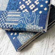 A5/A6 Japanese‑Style Vintage Patchwork Indigo Fabric Book Cover, Traditional Wabi‑Sabi Pattern Book Protector, Durable Adjustable Journal Sleeve - Sets - View 7