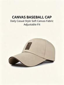 Outdoor Fishing Baseball Cap, Skin-Friendly Canvas Breathable Non-Stuffy, Effectively Blocks Strong Light, Leather Label Simple And Stylish, Adjustable Head Circumference, Suitable For Fishing, Camping, Shopping, Multiple Colors To Match Various Outfits - Multicolor - View 3