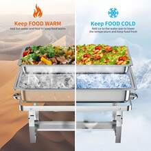 Stainless Steel Multi-Function Baking Tray, Food Warmer, Hot Pot Stove, Standard Size Buffet Chafing Dish, Includes Lid, Food Tray And Fuel Rack, Suitable For Hotel, Restaurant, Outdoor Use, - A - View 4