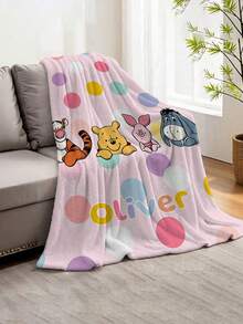 asmodee Unique Customized Name Blanket With Cartoon Design, Multi-Functional Blanket Suitable For Bed, Sofa, Car, Office, Camping And Travel. Soft, Comfortable, Lightweight, Warm, Suitable For All Seasons. Easy To Maintain - Multicolor - View 4