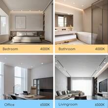 Aigostar Downlight LED Techo Empotrable, 18W Equivalente a Halógena 131W, 2100LM, Luz Blanca Fria 6500K, Ojos de Buey LED para Techo interior, Ф190-200 mm - Redondo - 18W - 6500K - Ver 7