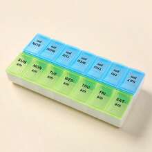 14-Compartment Colorful Pill Box, Portable Weekly Pill Box Set, Mini Combination Pill Box Packaging, Daily Timed Reminder Pill Box, Monday To Sunday Full Coverage Travel Carry-On And Handbag Essential, Efficiently Manage Vitamins And Medications - Multicolor - View 9