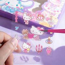 Cute Sanrio Cartoon Boxed Sticker Set, Waterproof Self-Adhesive Stickers, Fresh And Adorable Patterns, DIY Decoration For Planner, Water Bottle, Notebook, Luggage, Girly Handmade Material, Student Daily Decoration, Holiday Gift - Multicolor - View 4