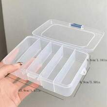 Transparent Hair Accessory Storage Box, Hair Ties, Elastic Clips, Hair Clips Organizer, Multi-Compartment Easy Classification Portable Travel Storage Box, Perfect Gift For Women, Girls, Birthday, Wedding, Gender Reveal Party, Back To School Season For Friends, Family, Colleagues - Multicolor - View 6