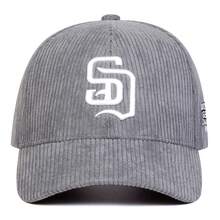 1pc Men's Corduroy SD Letter Embroidered Baseball Cap, Street Fashion Casual Hat, Spring/Autumn Travel, Beach Vacation - Multicolor - View 8