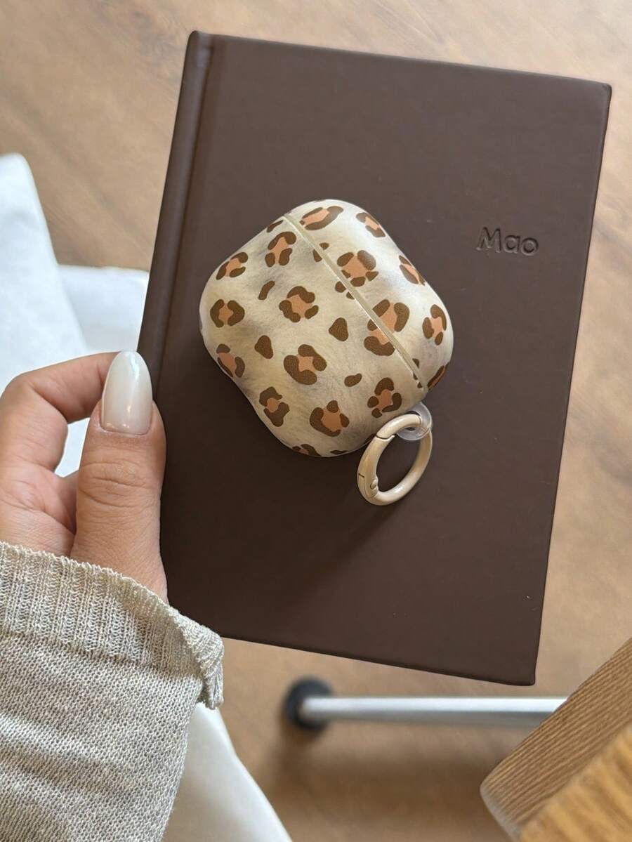 Khaki Leopard Print Earphone Case For Pods Pro 3, 4th Gen Wireless Bluetooth Apple Pods 1/2, Pro New 3rd Gen Pro 2, Anti-Drop Protective Cover, Korean Style For Women