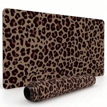 1pc Leopard Print Desk Pad, Modern Art Style, Large Mouse Pad, Desk Accessory, Rubber Base, Stitched Edge Non-Slip Keyboard Mat, Suitable For Office, Home Computer, Can Be Given As A Gift To Men, Women, Friends, Back To School Season Gift - Multicolor - View 6