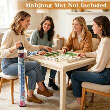 Portable Mahjong Table Mat Storage Bag, Transparent PVC Cylindrical Zippered Creative Reinforced Handheld Tablecloth Storage Bag - View 4
