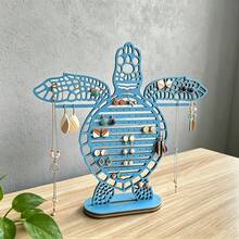 Turtle Women's Earring Display Stand - Jewelry Storage Rack, Turquoise Color Jewelry Organizer Suitable For Earrings, Necklaces And Keys - Decorative Gift For Moms, Women And Jewelry Lovers, Hanging Jewelry Organizer - A - View 3
