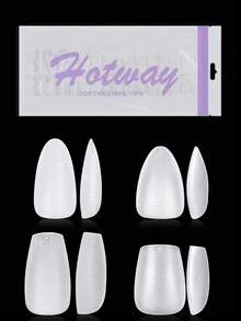 HOTWAY 120 Pieces Combination Full Set Of False Nails, Medium Short Almond And Trapezoid, 15 # Matte Acrylic Nail Tip, Suitable For Nail Salons To Wear Gel Nail Set Nail Supplies - View 1