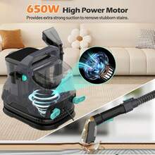 HHD Smart Fabric Cleaner | Cold & Hot Dual Mode Switching | Sofa, Carpet, Mattress Stain Removal | Essential For Pet Households - Green - View 5