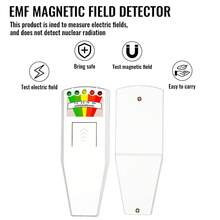 Portable Professional 5-LED EMF Meter, Magnetic Field Detector Counter, Ghost Hunting & Paranormal Research Tester - White - View 3