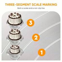 1pc Aluminum Alloy Cake Turntable, 10 Inch, Non-Slip Rotating Dessert Display Stand, Suitable For Cake Decorating Tools, Baking Tools, Kitchen Gadgets, Kitchen Accessories - White - View 4