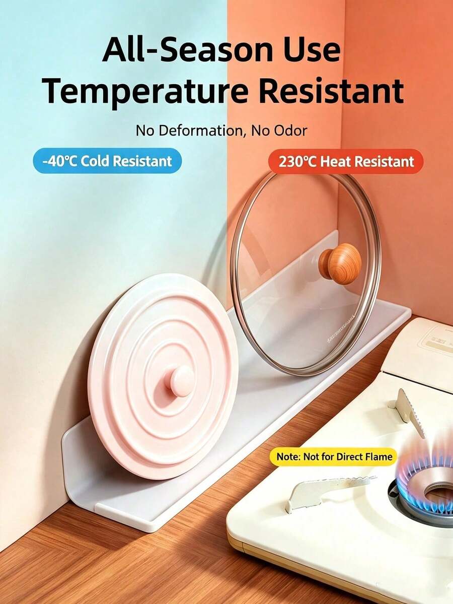 1pc Silicone Kitchen Sink Splash Guard Mat, Narrow Edge Extended Drainage Mat, Countertop Organizer Mat, Bar Anti-Slip Mat - View 1