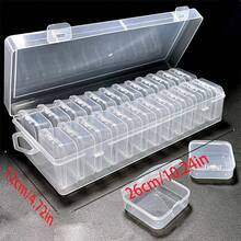 Bead Storage Box, Small Transparent Plastic Storage Box With Hinged Lid And Labels, Craft Storage Box For Bracelets, Jewelry, Diamonds, Clay Beads, Screws, Seeds, Small Parts Mini Box - Multicolor - View 16