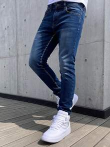 Men Jeans - Dark Blue - View 5