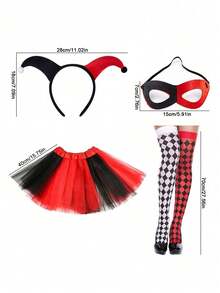 Halloween Clown Costume Set For Role Play, Halloween Party Fancy Dress, Stage Performance Outfit, Holiday Themed Costume Props, Suitable For Halloween Carnival Themed Party - Multiple Styles - View 6