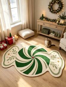 1pc Green Candy Decor Rug, Thickened Rug, Thick Rug, Plush Rug, Autumn/Winter Rug, Thickened Rug, Decor Rug, Bedroom Decor, Small Rug, Rug, Home Decor, Living Room Rug, Living Room Small Rug, Bedroom Rug, Living Room Home Decor, Outdoor Rug, Washable Rug - Multicolor - View 2
