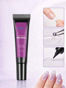 1/2pcs 15g Large Capacity Squeeze Semi-Solid Gel Nail Glue, No UV/LED Lamp Required, Long-Lasting Adhesion, Suitable For Press-On Nails, Acrylic Nails, Nail Tips And Nail Rhinestones - 15g - View 10