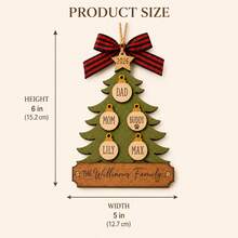 Custom Family Tree Christmas Ornament, Personalized 2-5 Names Holiday Tree Hanging Decor, Customized Festive Party Decoration, Customizable Xmas Keepsake Gift For Family, Christmas Decorations, Christmas Gift, Christmas Tree Decor, Family Christmas - Style C - View 2