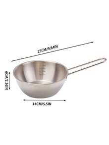 1/2pcs 304 Stainless Steel Cooking Bowl, Korean Style Ramen Bowl, Multi-Functional Salad Bowl, Egg Beating Bowl, Single Person Small Cooking Pot - View 3