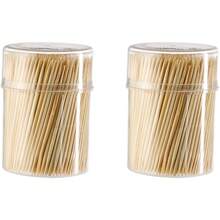 1100pcs/2boxes Cocktail Picks, 6.5cm/2.56in Length, Storage Box Packaging, Double-Ended Toothpicks, Suitable For Parties, Appetizers, Olives And BBQ - Natural Wood Color - View 10