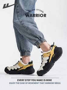 Warrior Fashionable Retro Men's Sports Shoes Spring And Autumn Comfortable Shoes Modest Style Casual Yet Sleek Sneakers All-Day Wear Training Sneakers - Beige/Yellow/Black - View 7