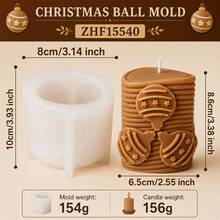 Relief Christmas Tree Pillar Candle Mold 3D Xmas Tree Snowman Gingerbread Man Ornament Pillar Candle Mold For DIY Scented Candles, Soap, Resin Crafts, Holiday Home Decor Gifts - Mold - View 11