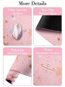 Pink Mouse Pad, Desk Pad, Suitable For Keyboard And Mouse. Ergonomic Desk Pad Set, Large Mouse Pad, Wrist Rest, Lovely Lady Desktop Accessories, Teacher Desktop Decoration Home Office - View 7