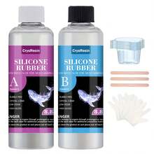 8.8oz Silicone Rubber Liquid For DIY Mold Making, 1:1 Ratio Fast Cure, Bubble-Free Heat Resistant Casting Material For Home Craft Projects - B - View 14