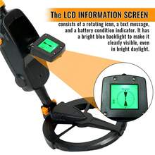 7.4 Inch Waterproof Metal Detector, Gold Detector, Lightweight Search Coil (24 Inch - 35 Inch) Adjustable Metal Detector - Black - View 4