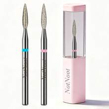 NotNoot 2pcs Diamond Nail Drill Bits Set, Dead Skin Remover, Glue Overflow Removal Tool, Nail Polishing Tool Set, Drill Replacement Heads - Silver - View 19