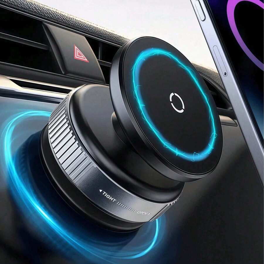1PC 360° Rotating Suction Cup Car Phone Holder, Universal Magnetic Mount, Multi-Function Navigation Car Device Installation Bracket, Suitable For Car/Gym/Mirror/Smooth Surface, No Adhesive Suction Cup Phone Holder, Compatible With All Smartphones