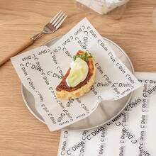 200pcs Greaseproof Paper, Sandwich Burger Wrapping Paper, Burrito Rice Ball Chicken Wrap Food Tray Liner, 50/100pcs Oil-Absorbent Grease-Resistant Paper - View 4