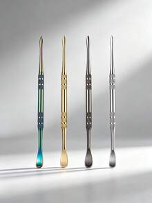 1pc Stainless Steel Double-Ended Pipe Spoon Handle Tobacco Filling & Cleaning Scraper Pipe Tamper Tool Accessory - Various - View 8