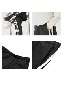 Adidas Pantalones deportivos largos para mujer DCE KN PNT con rayas laterales, de punto y pierna recta KX8907 - negro - Ver 10