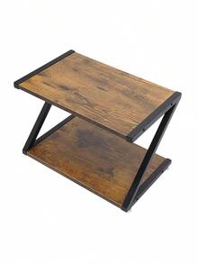 2-stufiger Druckerständer,Kopierer Scanner Regalständer Rack,Drucker Ständer,für 3D-Drucker,Faxgeräte,Scanner,Verstellbare Füße,Platzsparend,Schwarz-Braun - Schwarz und Braun - Übersicht 6