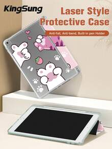 Kingsung Cute Cat Paws Pattern Acrylic Tablet Protective Case,Built-In Pen Slot, Compatible With Pad Mini6/Mini7/9.7/10.2/10.9/Pro 11,Pad Air 8(M4)2026(11-Inch),Pad 10 2022(10.9-Inch),Pad 11(A16) 2025(11-Inch) Etc Models. - Multicolor - View 8