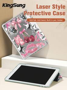 Kingsung Y2K Pink Collage Pattern Acrylic Tablet Protective Case,Built-In Pen Slot, Compatible With Pad Mini6/Mini7/9.7/10.2/10.9/Pro 11,Pad Air 8(M4)2026(11-Inch),Pad 10 2022(10.9-Inch),Pad 11(A16) 2025(11-Inch) Etc Models. - Multicolor - View 8