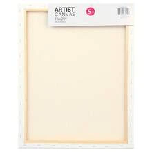 Studio Stretched Canvas, 100% Cotton Acid Free White Canvas, 16"X20", 5 Pieces, Academic Canvas, Great Chioce For Beginners And Hobbyists Of All Skill Levels. - 1 - View 5