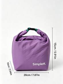 1pc Insulated Lunch Bag, Portable Handheld Tote Lunch Pouch, Soft Reusable Material, Multi-Functional Thermal Lunch Box, Men & Women Lunch Bag, Picnic Bag, Outdoor Beach Accessory, Home Essential, Suitable For School, Work, Camping, Office, Commuting And Holiday Gift - Multicolor - View 10