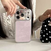 Cute Minimalist Pink Polka Dot Fashion Phone Case Compatible With Iphone 17 Pro, 16 Pro Max, New 15, 17, 14 PM, Minimalist 13, Korean Style 16, Full Coverage Spring - Pink - View 8